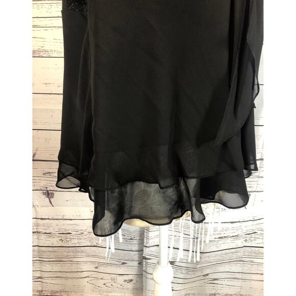 Dressbarn plus collection formal 2 piece outfit black short sleeves  size 24 - Picture 9 of 13